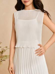 Girls' White Chiffon Dress, New Summer Long Dress, Outdoor Photography Outfit - White - View 1