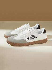 CUCCOO EASI Women's Casual Sneakers - Black and White - View 3