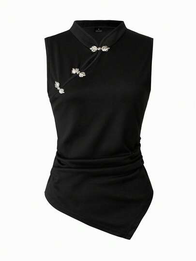 Olithes 女士纯色简约无袖背心，休闲日常穿着