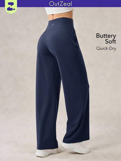 OutZeal Pantalones deportivos para mujer, de uso diario y casual, de secado rápido, de tacto suave y mantequilla, de cintura alta y piernas rectas, para actividades