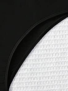 SHEIN Tween Girls' Summer Fashion Beach Vacation Polka Dot Floral Print Ruffle Trim Bikini Set - Black and White - View 6