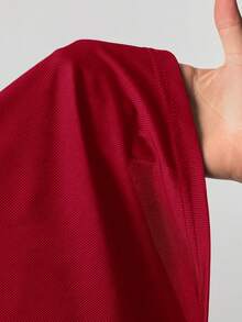 SHEIN Tall Đầm hai dây màu trơn thanh lịch dành cho nữ - Màu Đỏ Sâu - Xem 8