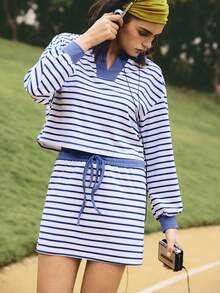 Medorelle New Striped Lapel Women Blouse, Spring/Summer - Multicolor - View 5