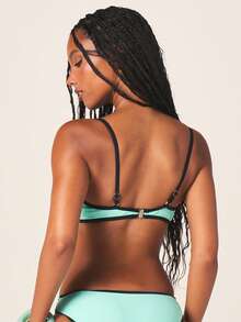 MISSGUIDED 撞色几何图案比基尼套装，钢圈上衣搭配中腰泳裤，夏季泳装两件套 - 彩色 - 查看 2