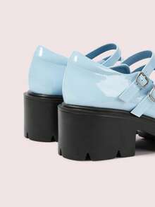CUCCOO DOLLMOD Women's Platform Wedge Comfortable Fashion Loafer Shoes New Year Holiday Valentine's Day - milk blue - View 9
