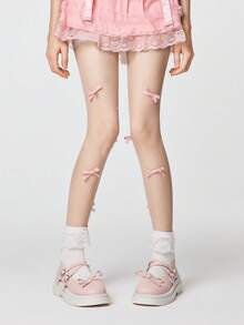 ROMWE Kawaii Women Wedges & Flatform - Pink Matte Cross - View 2