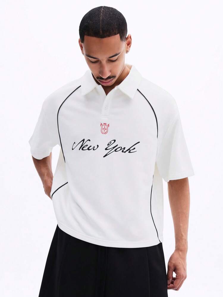 Boxy Polo With New York Print