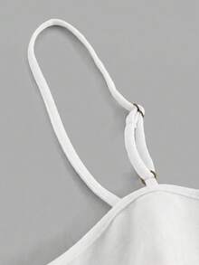 SHEIN MOD 大码女式棕色麂皮流苏两件套，音乐节服装，西部牛仔服饰 - 白色 - 查看 10