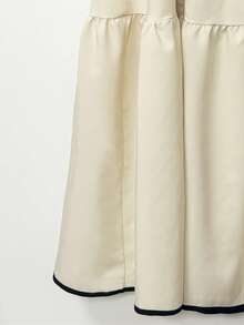 Franclia Summer Apricot Women's Dresses, Summer Dresses, Women's Summer Outfits, Women's Elegant Party Dresses, Women's Beach Dresses, Women's Casual Dresses, Women's Holiday Outfits, Women's Apricot Long Dresses, Women's Off-The-Shoulder Apricot Dresses, Women's Waist-Cinching Dresses, Women's Double-Layer Ruffle A-Line Skirts, Women's Suspender Apricot Dresses, Women's Formal Outfits, Women's Wedding Guest Party Dresses, Women's Wedding Party Dresses, Women's Wedding Guest Dresses, Women's Graduation Dresses, Women's Apricot Graduation Dresses, Women's Apricot And Black Colour Dresses - Apricot - View 5