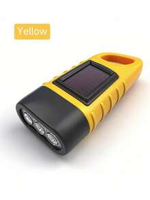 Teckwe Solar LED Torch &Crank Flashlight Rechargeable Outdoor Activity Emergency Light, Green - A - View 8