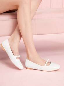 CUCCOO DOLLMOD Sapatos Femininos Moda Sapatilha Bege com Laço, Confortáveis para Ir e Vir, Festa, Compras, Férias - Escuro 1 - Visão 4
