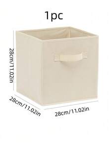 Bộ 3 hộp đựng đồ bằng vải có thể gấp gọn, có tay cầm, hộp đựng đồ gấp gọn cho kệ tủ quần áo, hộp đựng đồ hình khối màu be để sắp xếp nhà cửa, đựng đồ chơi, quần áo và chăn màn. - Nhiều màu - Xem 10