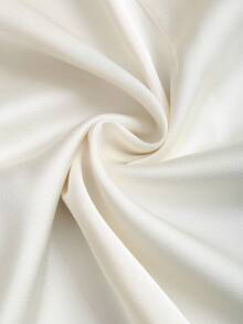 Olithes Women's Ruffle Asymmetrical Shoulder A-Line Mini Dress, Waist Cinched, Sexy French Fashion - Beige - View 5