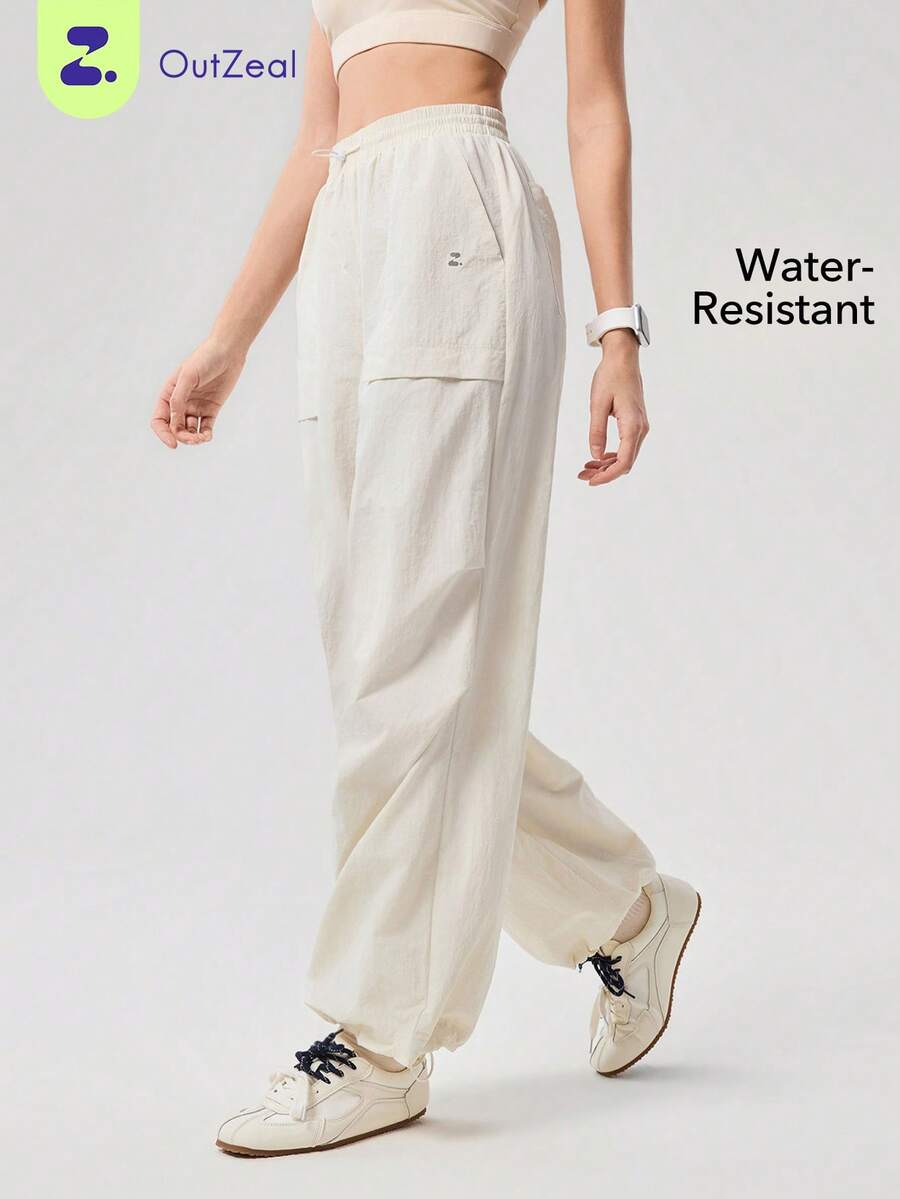 OutZeal Women Sports Pants Hiking Cycling Water-Resistant Lightweight Parachute Pants - Grey - View 1