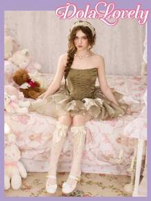 Dola Lovely Giày Mary Jane mũi tròn bằng da bóng màu trắng dành cho nữ, có nơ và khóa kim loại, thanh lịch và tinh tế, đa năng cho việc đi lại hàng ngày, gót dày, cao gót. - trắng - Xem 3