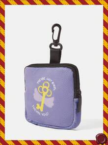 HARRY POTTER X SHEIN Coin Purse With Safety Buckle And Zipper Pocket, Multi-Functional Storage Bag, Coin Collection And Organization Pouch, Suitable For Both Men And Women - Lilac Purple - View 2