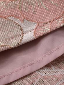 DAZY Women's Elegant Rose Jacquard Pleated Skirt, Spring/Summer - Pink - View 7