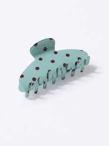 MUSERA Polka Dot Stripe Printed Acrylic Claw Clip 2 Pieces Multipack Cute Summer Beach Going Out Daily Spring Holiday Accessory - Multicolor - View 4