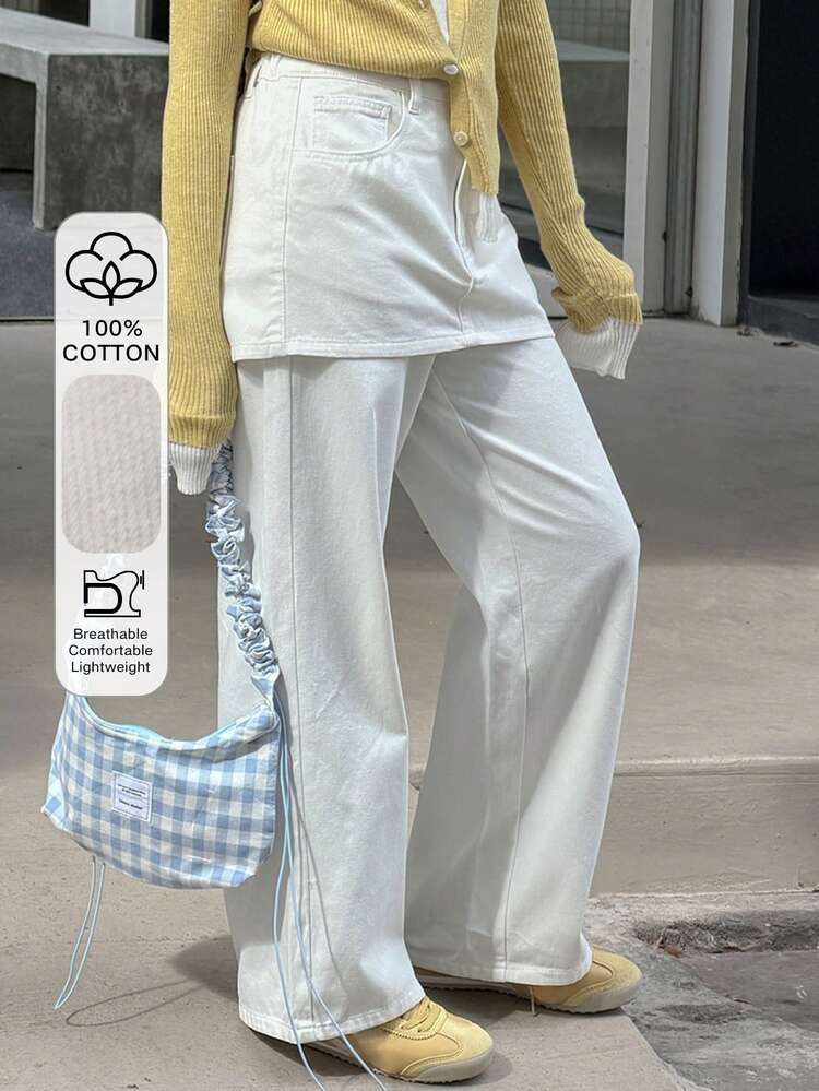 Tween Girl 2 In 1 Denim Pants