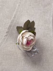 SHEIN Teen Boy 3-Piece Suit: Khaki Vest, Elastic Waist Pants, Bow Tie & Long Sleeve Shirt, Gentleman Style, Spring/Summer In Fall/Winter - Multicolor - View 7