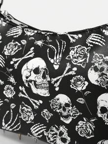 ROMWE Grunge Punk 女士手提包 - 黑色 - 查看 5