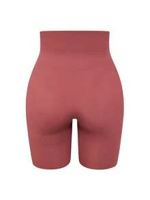 SHAPORA Prenda moldeadora de cintura alta de unicolor sin costuras para mujer - Café integral - Ver 9