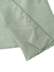 Elenzga Fashionable Casual French Retro Elegant Minimalist 3/4 Sleeve Office Wear Thin Blazer - Green - View 4