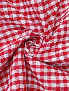 SHEIN 孕妇休闲度假风印花高开衩无袖连衣裙，夏季 - 紅色 - 查看 7