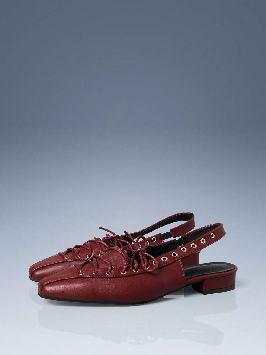 CUCCOO GRLICON Women Flats - Burgundy - View 1