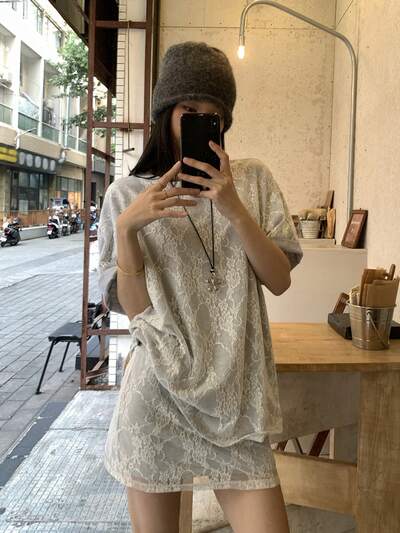 Women's Lace Patchwork White Mini Skirt, High Waist Versatile Summer 2 Pieces Set