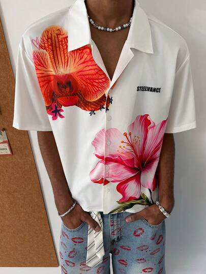 STEELVANCE 男士印花短袖T恤