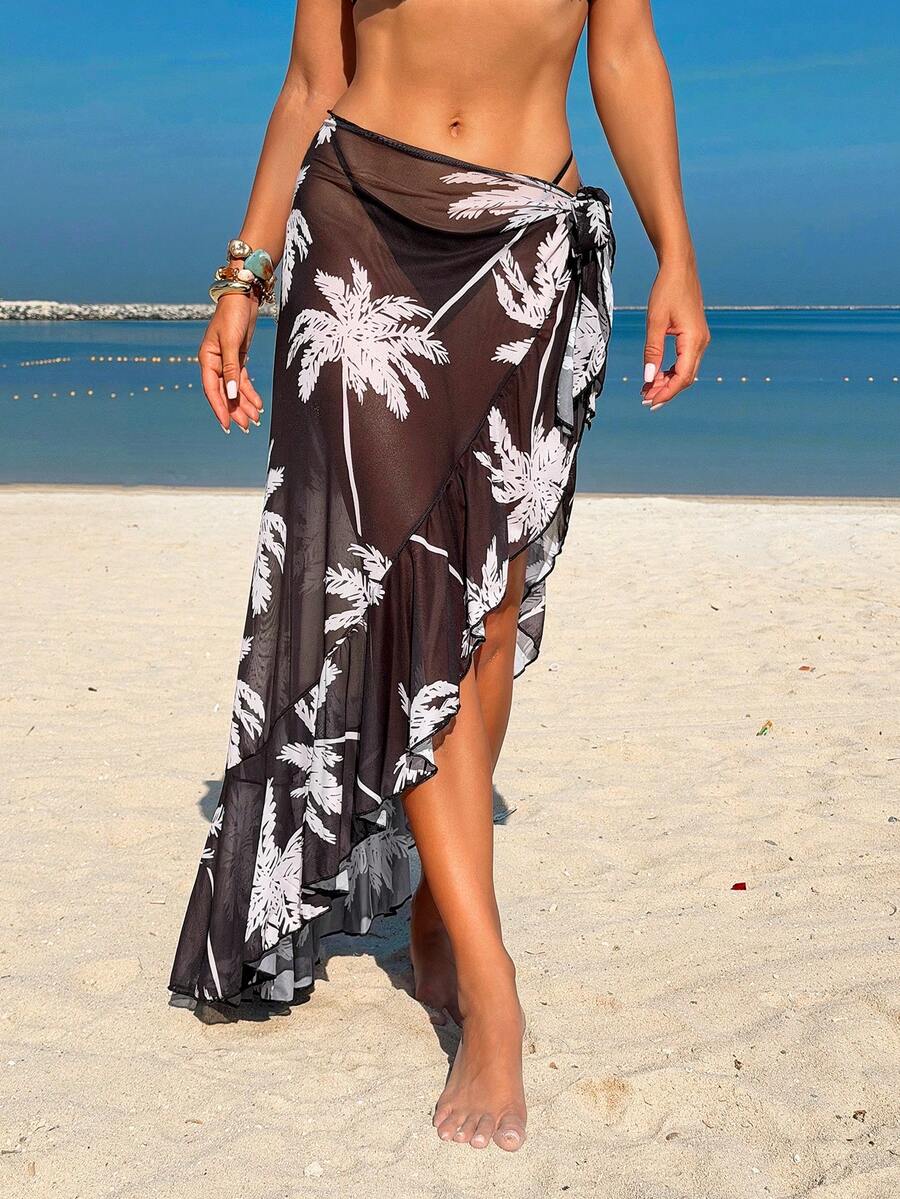 Swim Lushoire 女士泳衣沙滩罩衫网纱裙性感泳装 - 彩色 - 查看 1