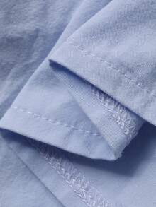 DAZY Infant/Toddler Girls' Collar Striped Fresh Sweet Korean Style Shirt Set - Baby Blue - View 9