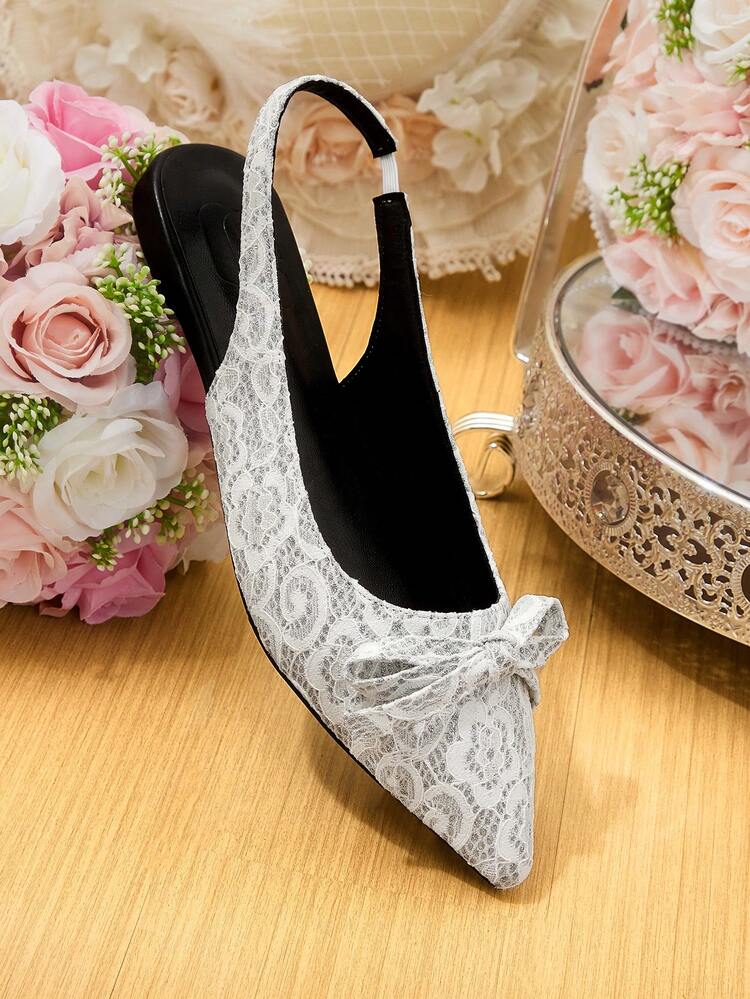 CUCCOO HITCHD Women's Fashionable & Comfortable Flat Shoes, Bowknot Hollow Design, Versatile Cute & Elegant Casual Flats For Spring & Autumn Elegant Shoes Wedding Shoes