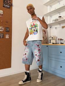 STEELVANCE Áo ba lỗ nam tối giản in họa tiết hàng ngày - trắng - Xem 4