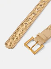 MOTF PREMIUM PRE APRICOT PERSONALIZED SPLICING PIN BUCKLE BELT - Apricot - View 4