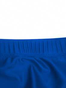 Manfinity Swimmode Bañador triangular minimalista de uso diario con color contrastante para hombres - Azul - Ver 4