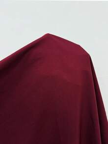 GlowEve New Square Neck Pleated Front Chiffon Back Shirred Cinched Waist Elegant Dress For Women - Burgundy - View 8