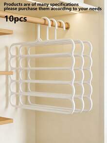 10-Piece/8-Piece/5-Piece/4-Piece/2 Pieces/1-Piece Wardrobe Storage Rack, 5-Tier Plastic Scarf Rack, Trouser Rack - Multicolor - View 16