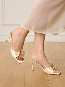 CUCCOO HITCHD Women Heeled Sandals - Apricot - View 7