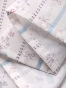 DAZY Tween Girl Ditsy Floral Round Neck Mesh Ruffle Sleeve Cute Dress - Multicolor - View 7