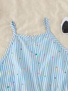 SHEIN Sparklyn 3pcs/Set Tween Girls Floral Print Jumpsuit, Loose Fit - Multicolor - View 6