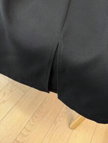 Franclia Chân váy đen cạp cao xẻ tà sau, thời trang, đa năng, phù hợp cho công sở, đi làm, dáng suông, có thắt lưng. Thích hợp cho nữ, mặc đi làm, mặc thường ngày, đi làm, đi học, mặc thường ngày, màu trơn, đa năng. Phù hợp cho nữ mùa hè, mẫu thời trang mới mùa xuân 2026. - màu đen - Xem 5