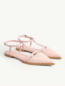 CUCCOO CHICEST Giày nữ mùa xuân hè mới, kiểu dáng thanh lịch, mũi nhọn, đế bằng, thích hợp cho hẹn hò, công sở, đi làm. - Màu Hồng baby - Xem 8
