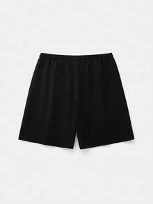 Manfinity BRENVOR Men's Two Pieces Set Black Summer Streetwear City Break Graphic Colorblock Short Sleeve T-Shirt And Hip Hop Shorts Casual Round Neck 2 Pieces Sets - Black - View 9