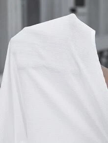 Manfinity Mode Men's Textured Striped Loose Fit Stand Collar Half-Placket Long Sleeve Shirt With Dual Pockets - White - View 4