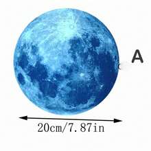 SHEIN 1pc Moon Pattern Glow In The Dark Wall Sticker Valentine DAY, Valentines Wedding, Birthday,Hoom Decor - Blue - View 11