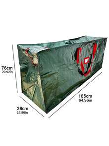 1 Storage Bag - Thick, Large-Capacity Organizer Bag, Suitable For 7.5/9-Foot Tall Detachable Artificial Trees, With Durable Reinforced Handles And Double Zippers - Waterproof, Dustproof, Moisture-Proof, And Insect-Proof. - Green - View 4