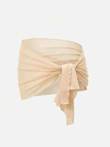 Swim Oasis 26SS 女士春夏沙滩套装，连体或分体式，优雅名媛复古波西米亚海洋风，饰以精致3D立体花卉图案，不对称肩部连体裤搭配裹身式短裙，高级套装 - 彩色 - 查看 8