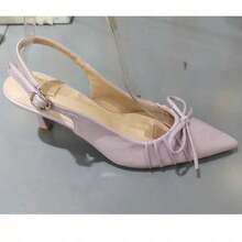 CUCCOO CHICEST Women's Pointed Toe Buckle Design Fashionable High Heels For Daily Wear - Purple - View 7